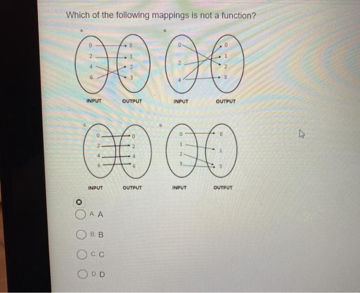 Solved Which of the following mappings is not a function? 2 | Chegg.com