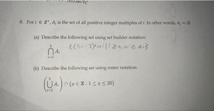 Solved (b) Describe The Following Set Using Roster Notation: | Chegg.com