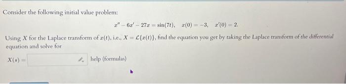 Solved Consider the following initial value problem: | Chegg.com