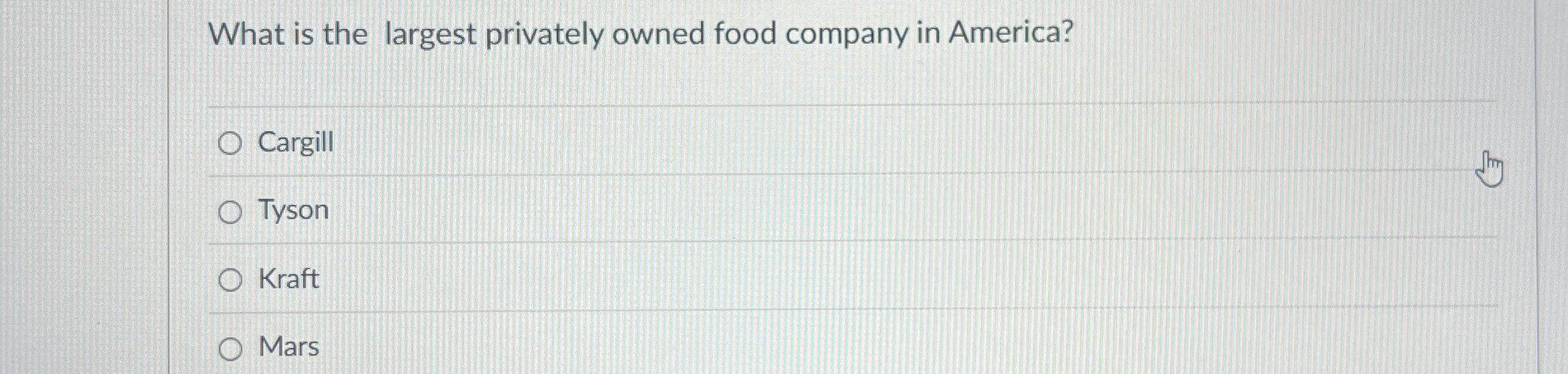 Solved What is the largest privately owned food company in