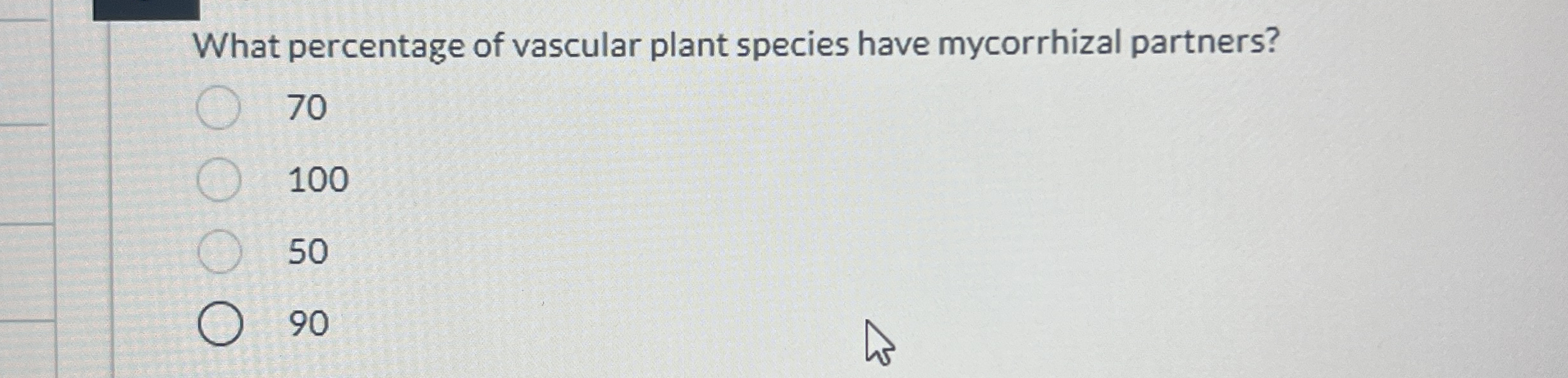Solved What percentage of vascular plant species have