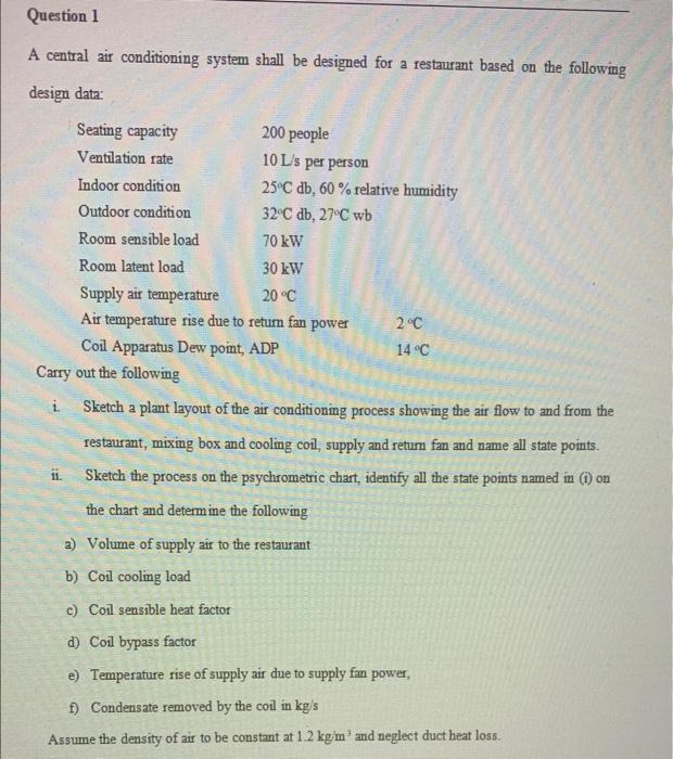 Solved Refrigeration and air conditioning