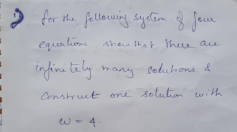 Solved 3 . 3 y for the following system of four equations | Chegg.com ...