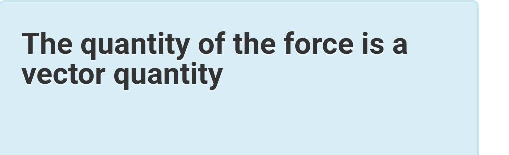 Solved The quantity of the force is a vector quantity | Chegg.com