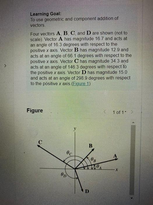 Solved Learning Goal: To use geometric and component | Chegg.com