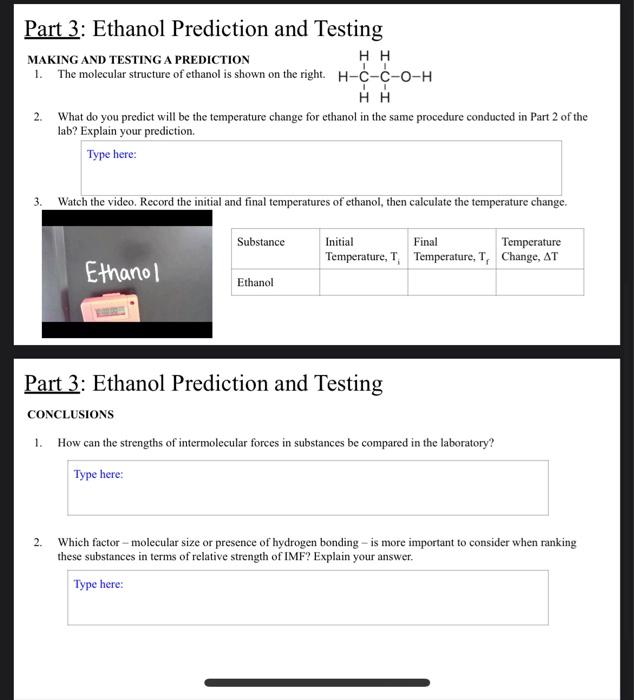 Solved Lesson 2.8 Evaporation and Intermolecular Forces Lab