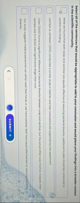 Solved Select all of the sentences that would be appropriate