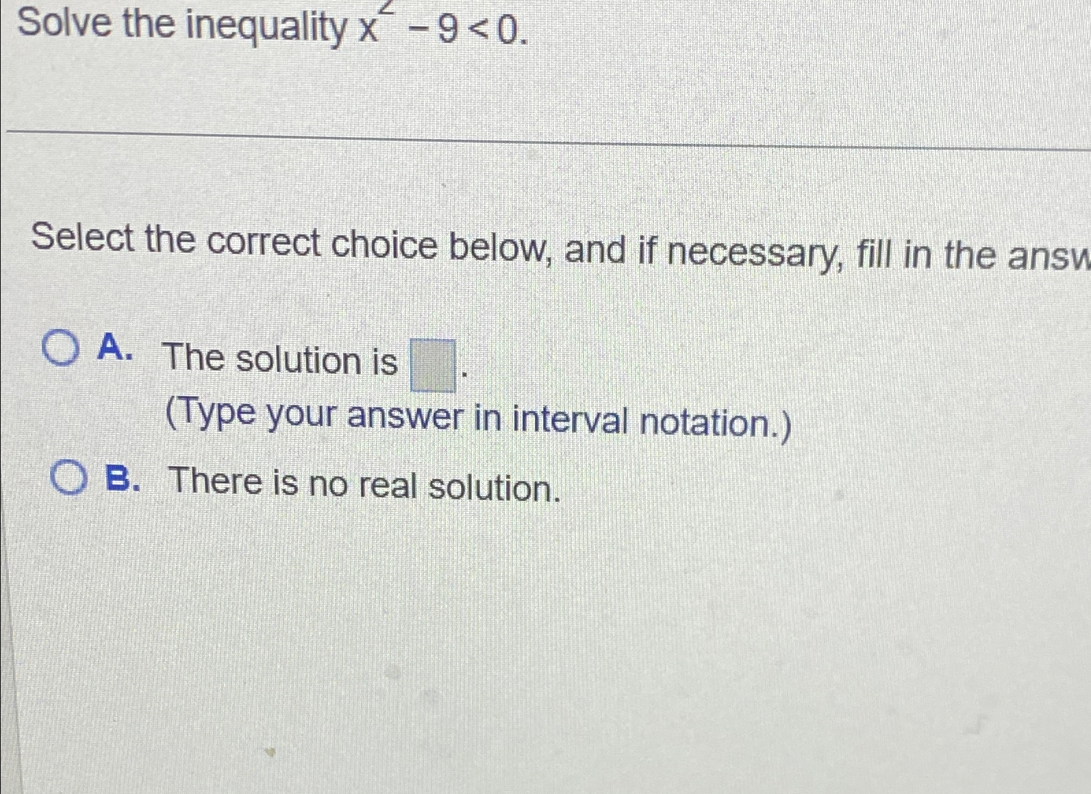 solved-solve-the-inequality-x2-9