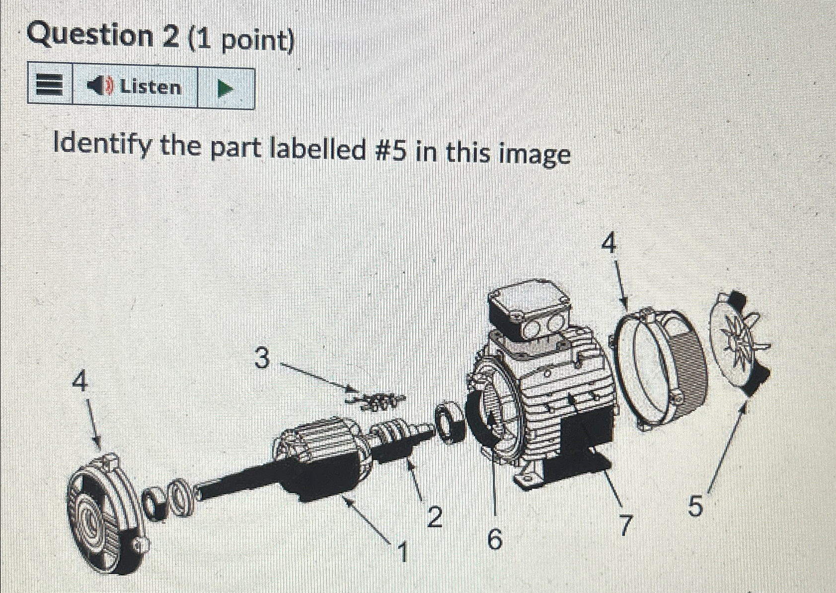 Solved Question 2 (1 ﻿point)Identify the part labelled #5 | Chegg.com