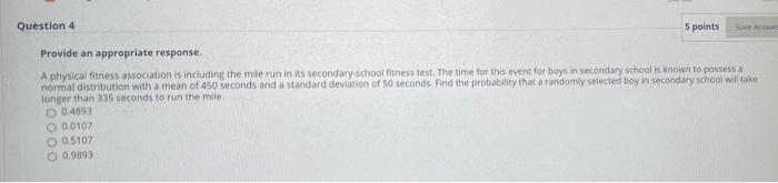 Solved Question 4 5 points Save Anne Provide an appropriate | Chegg.com