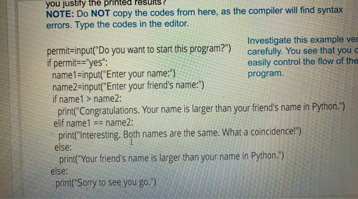 Examples Open Answer Coding Slide Solved In the last slide's code, you need to answer yes to | Chegg.com