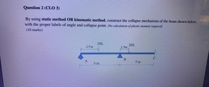 Solved Question 2 (CLO 3) By using static method OR | Chegg.com