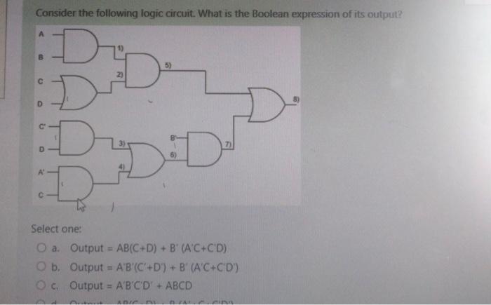 Solved Consider The Following Logic Circuit. What Is The | Chegg.com