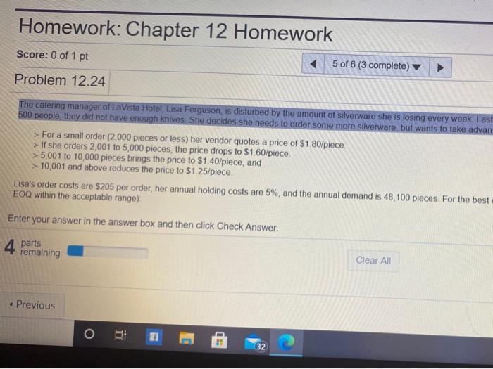 Solved QM3345 TSAB 20FA Homework: Chapter 12 Homework | Chegg.com