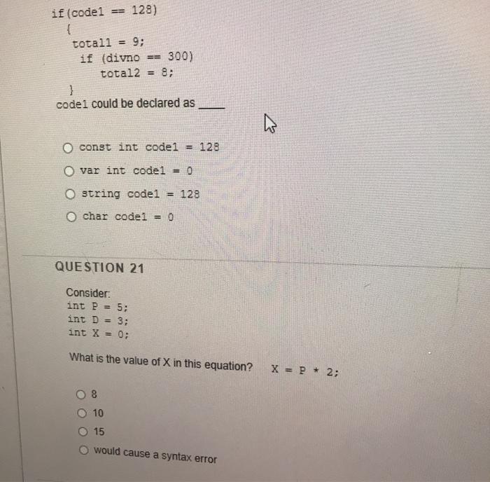 Solved Is the following declaration valid or invalid? const