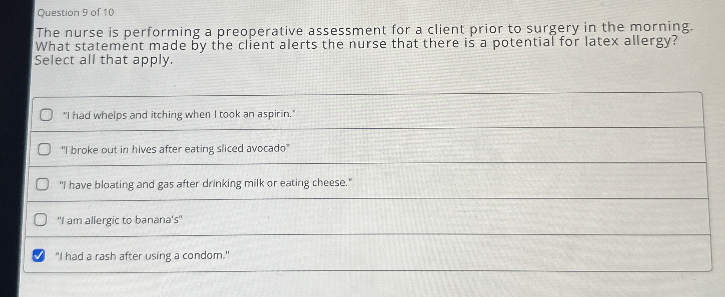 solved-question-9-of-10the-nurse-is-performing-a-chegg