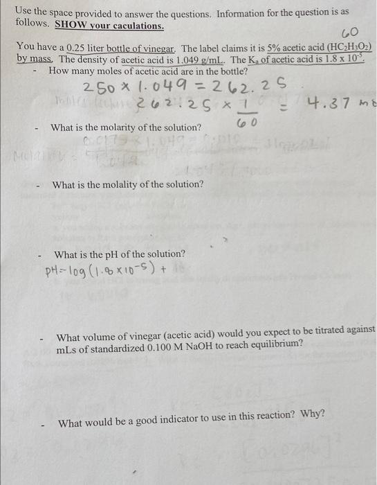 Solved Use the space provided to answer the questions. | Chegg.com