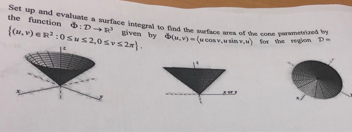 Solved Set Up And Evaluate A Surface Integral To Find The Chegg Com