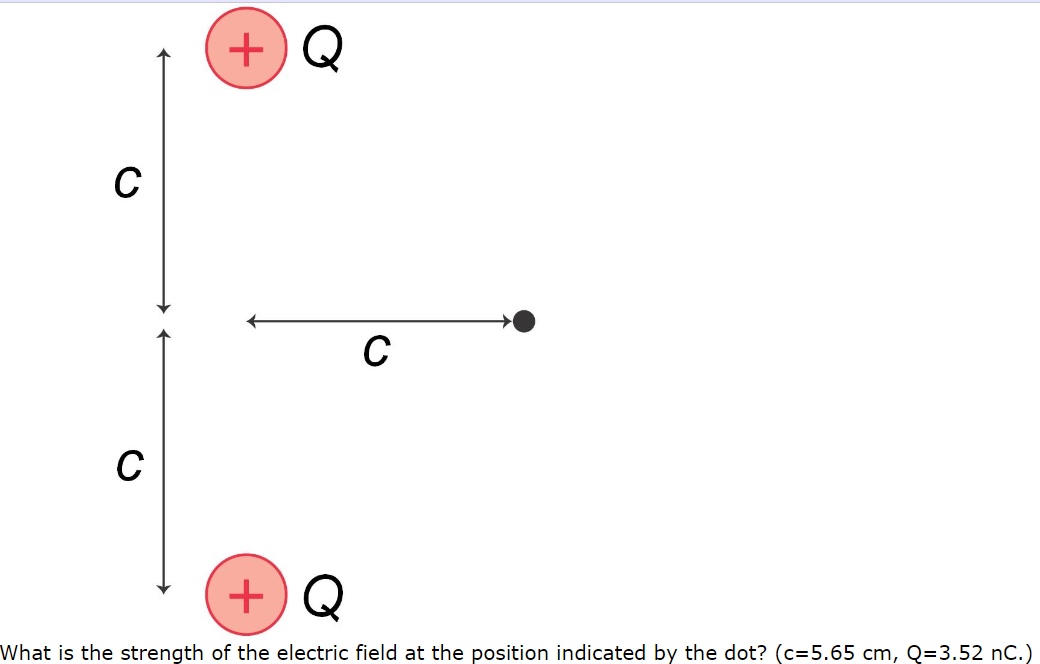 Solved What is the strength of the electric field at the | Chegg.com