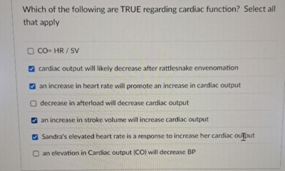 Solved Which of the following are TRUE regarding cardiac | Chegg.com