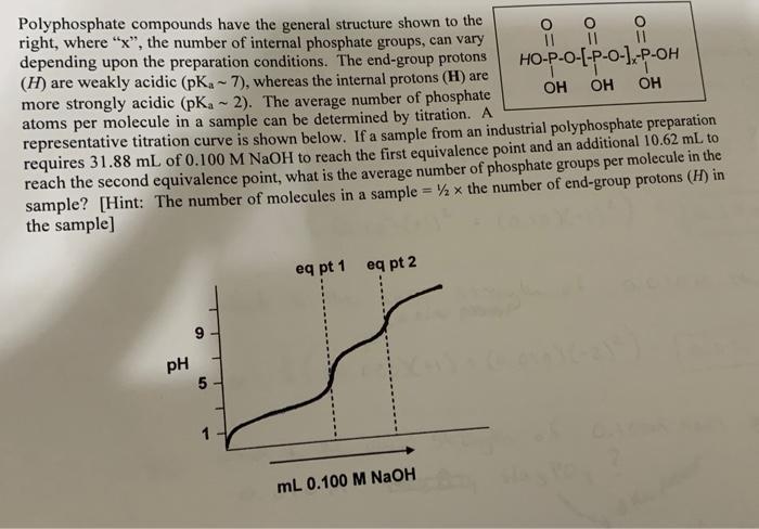 Solved Polyphosphate compounds have the general structure | Chegg.com