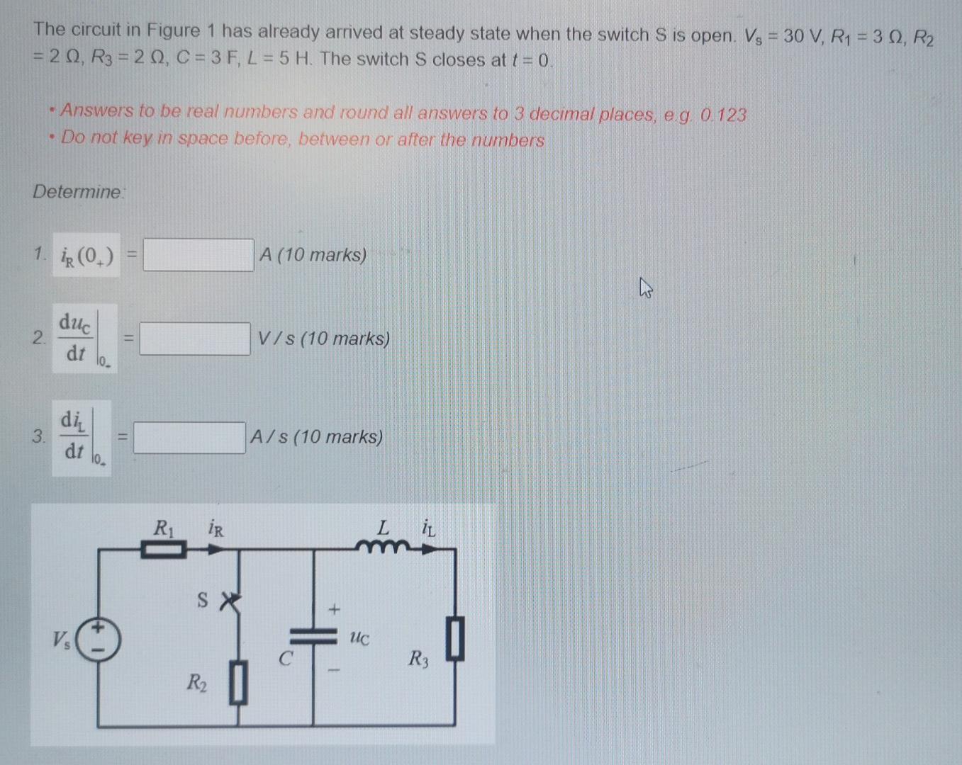 solved-the-circuit-in-figure-2-has-already-arrived-at-steady-chegg