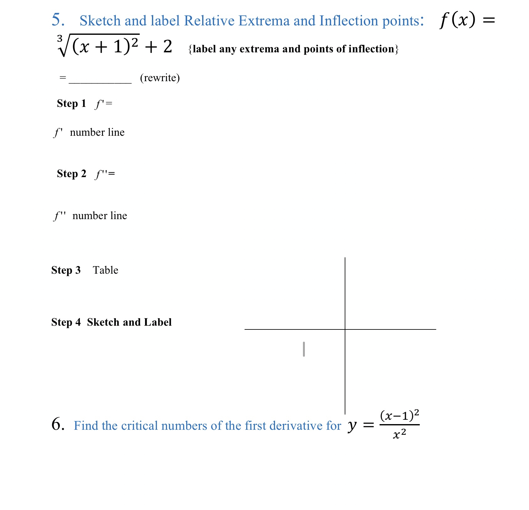 Solved Sketch and label Relative Extrema and Inflection | Chegg.com
