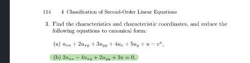 Solved 144 Classification Of Second-Order Linear Equations | Chegg.com