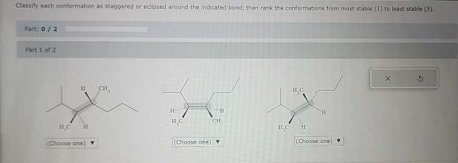 Solved Classify each conformation as staggered or eclipsed | Chegg.com