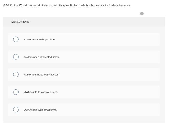 solved-what-kind-of-distribution-does-aaa-office-world-chegg