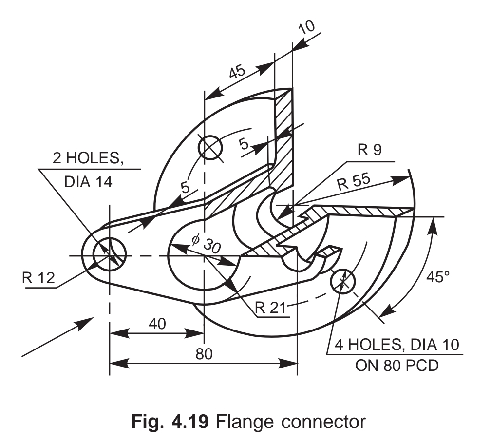 Solved draw half sectional right hand side viewFig. 4.19