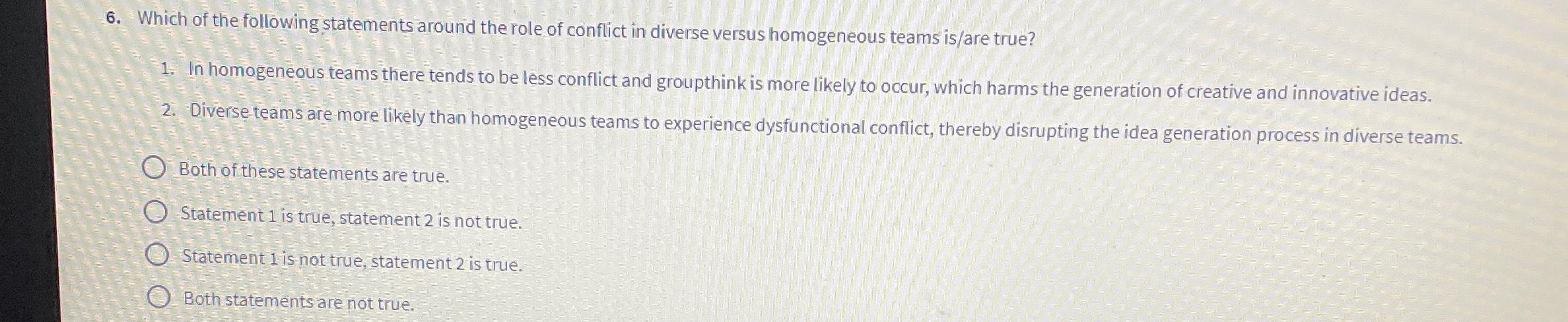 Solved Which of the following statements around the role of | Chegg.com