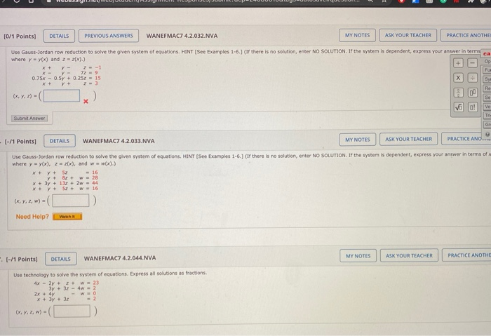 Solved [0/1 Points] DETAILS PREVIOUS ANSWERS WANEFMAC7 | Chegg.com
