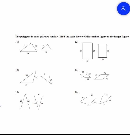 Solved a The polygons in each pair are similar. Find the | Chegg.com