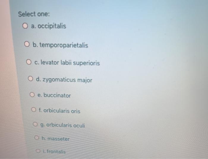 Solved Select one O a. occipitalis O b. temporoparietalis Chegg