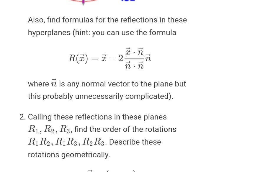 Also Find Formulas For The Reflections In These H Chegg Com
