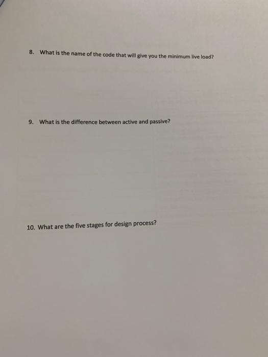 Solved 8. What is the name of the code that will give you | Chegg.com