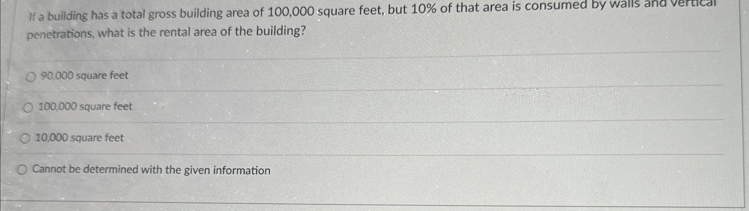 Solved If a building has a total gross building area of | Chegg.com
