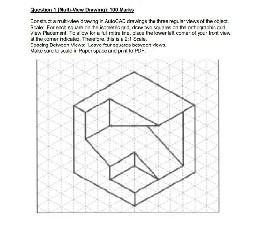 orthographic views in multi view drawings