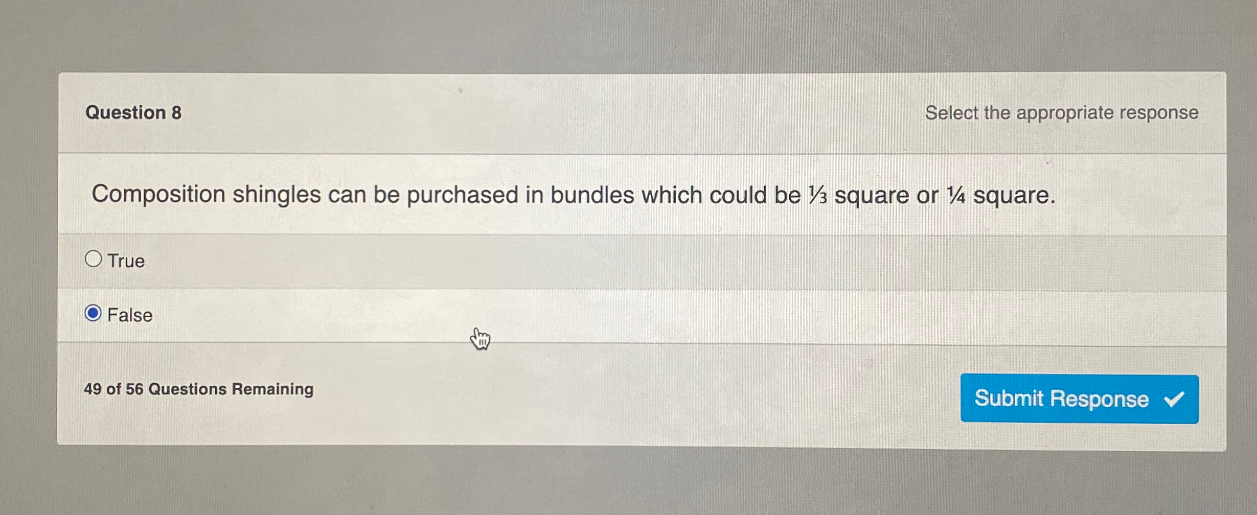 Solved Question 8Select the appropriate responseComposition | Chegg.com