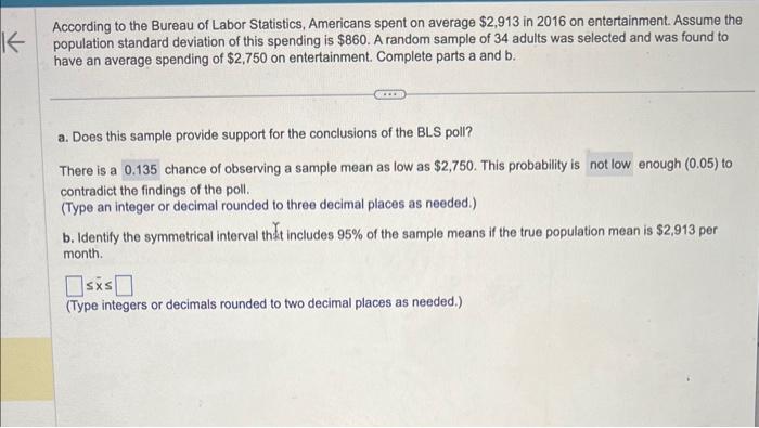 Solved According To The Bureau Of Labor Statistics, | Chegg.com