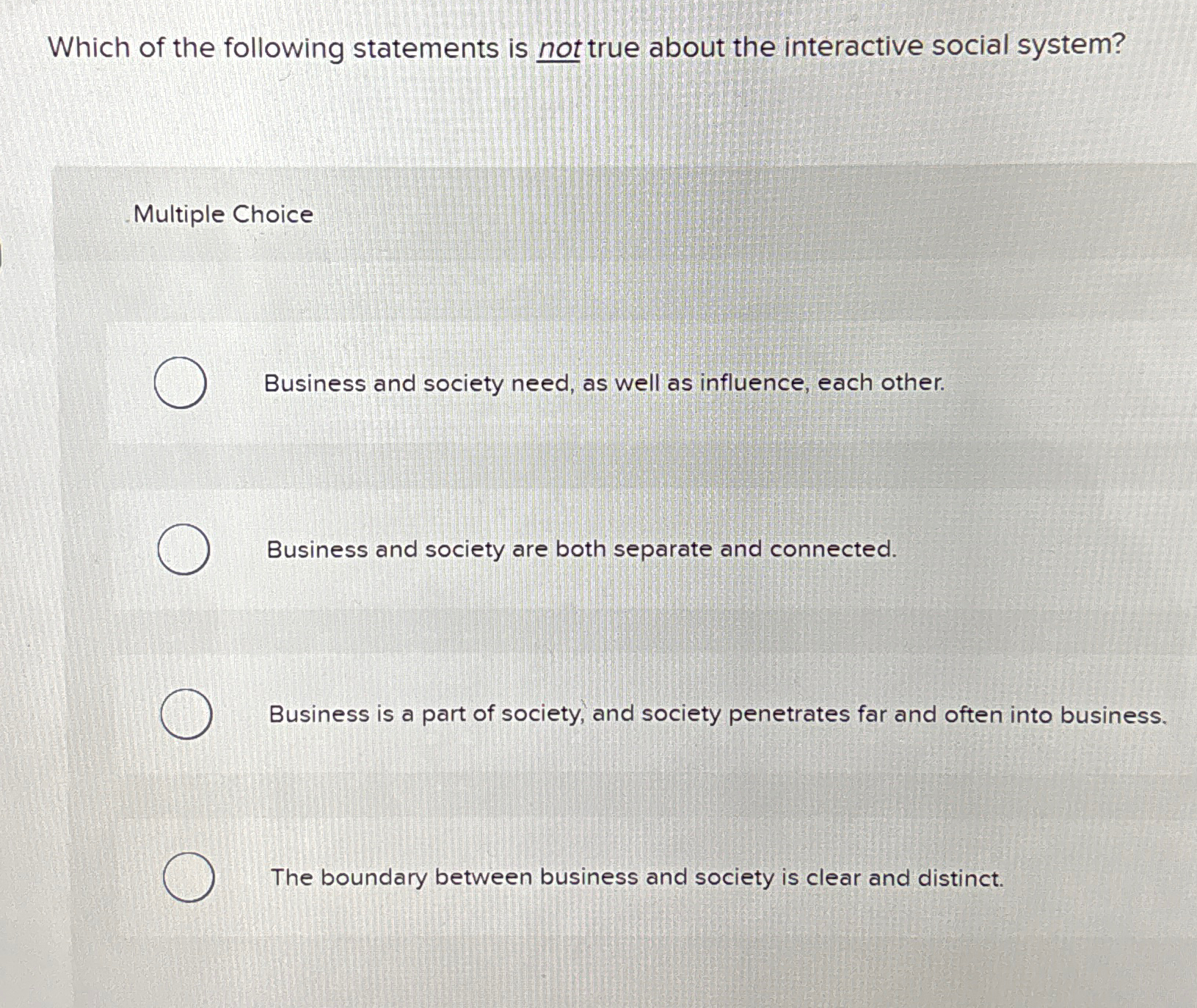 Solved Which of the following statements is not true about | Chegg.com