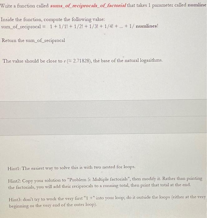 Solved Write a function called | Chegg.com