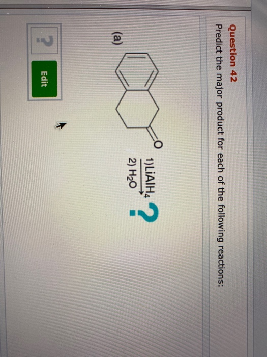 Solved Question 42 Predict The Major Product For Each Of The | Chegg.com