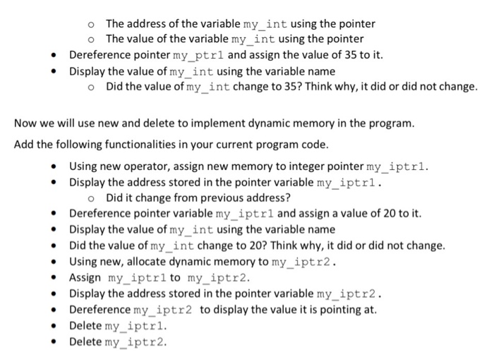 Solved B. Pointers And Dynamic Memory A Pointer Is A | Chegg.com