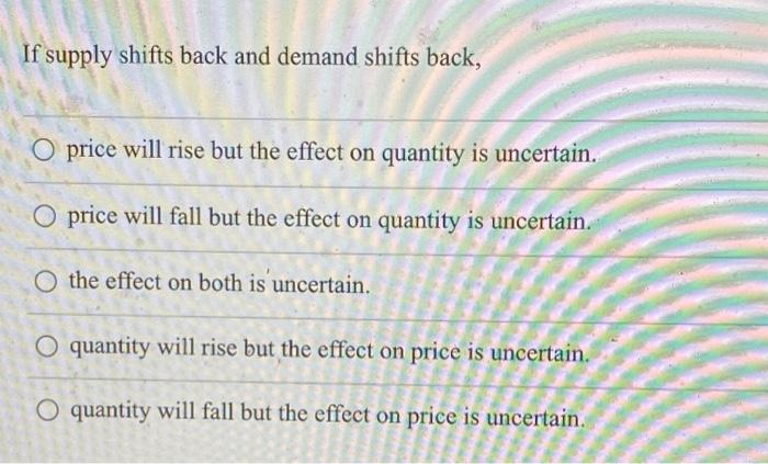 Solved If goods A and B are complements, a decrease in the | Chegg.com