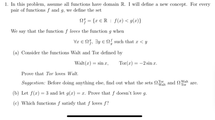 MAT 137Y: Calculus With Proofs Assignment 1 Due On | Chegg.com