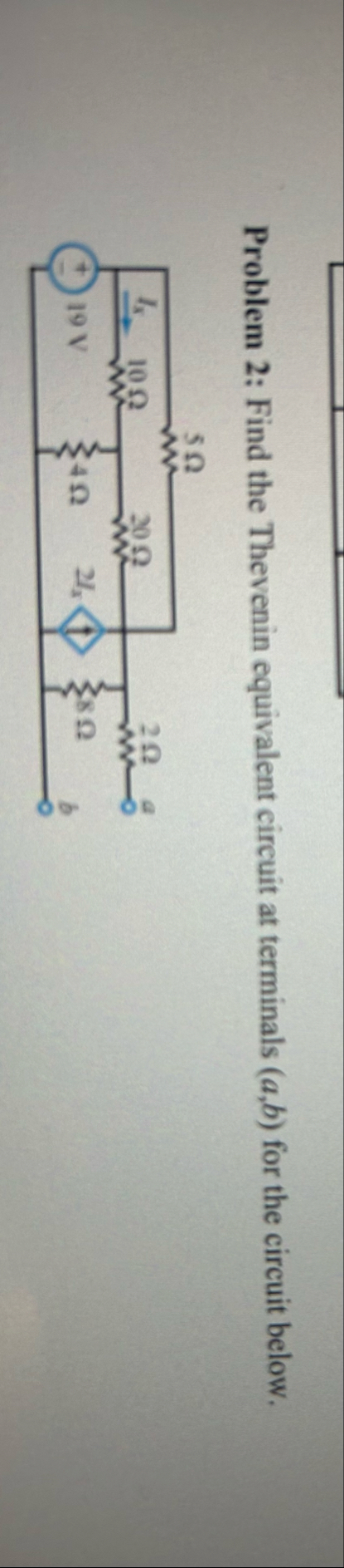 Solved Problem 1: Find the Thevenin equivalent circuit at | Chegg.com