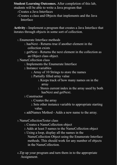 Solved Student Learning Outcomes. After completion of this | Chegg.com