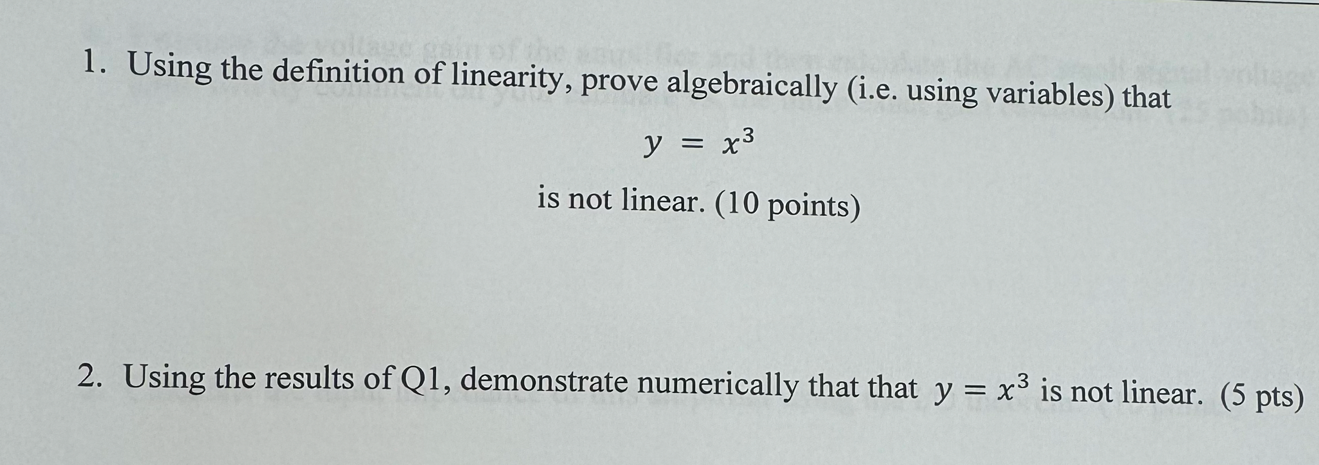 Using the definition of linearity, prove | Chegg.com